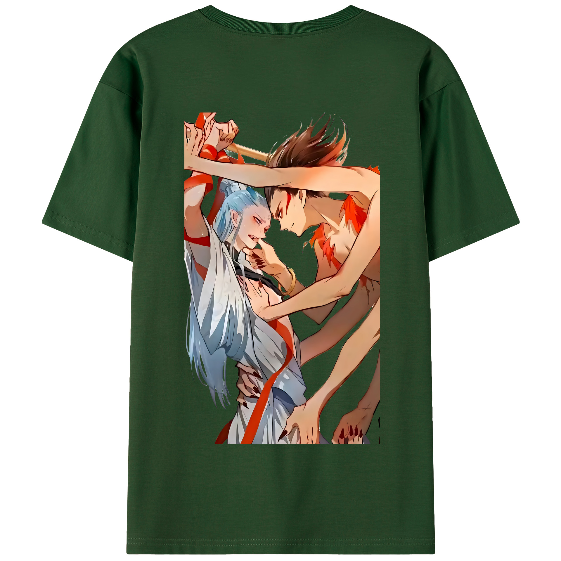 （画像用） Ne Zha 2 ナタ 魔童の大暴れ 綿100％半袖Tシャツ（背面プリント）